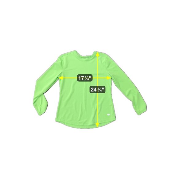 Reel Legends Freeline Green Long Sleeve Performance Shirt Sz Medium - Picture 7 of 8